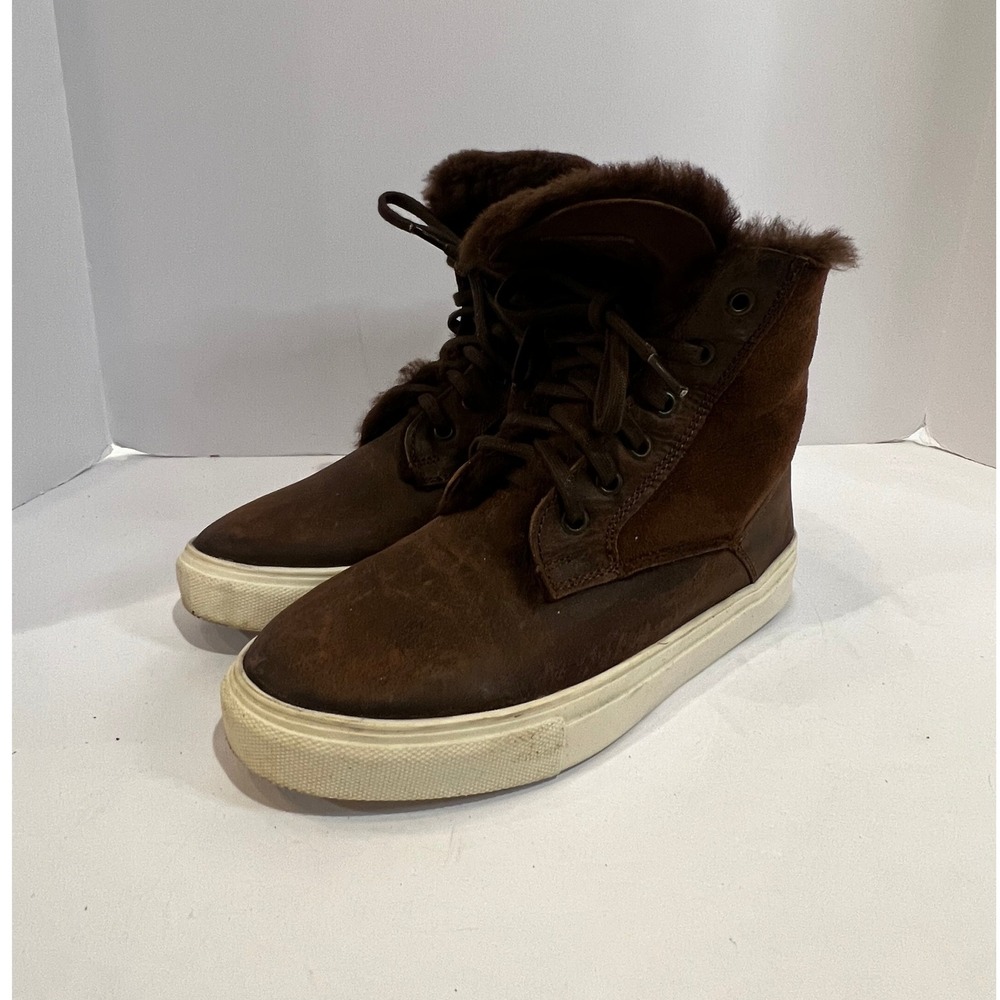 Mens Suede Leather Lace Up Fur Lined Winter Ankle Boots Casual Fashion luxdeleon